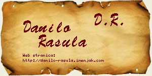 Danilo Rašula vizit kartica